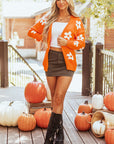 Floral Open-Front Cardigan