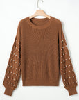 Evelyn Beaded Drop Shoulder Sweater