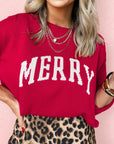 MERRY Christmas Drop Shoulder Baggy Sweater