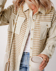 Nataly Corduroy Patchwork Flap Pocket Shacket