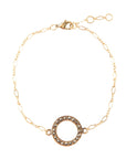 Delicate Stones Line Bronze Bracelet