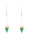 Delphi Green Agate Charm Earrings
