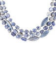 Denim Kyanite Blue Lapis Sterling Silver Strand Necklace