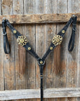 Breastcollar - Gold & Black Sunflower