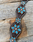 Dark Oil Floral Turquoise Breastcollar