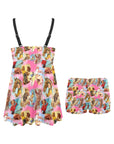 Vintage Cowgirl Swim Dress & Shorts Set