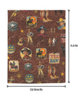 Vintage Cowboy Collage Western Curtains 52" x 63" Made in America