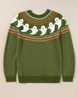 Kaylee Halloween Ghost Pattern Sweater