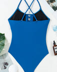 Romina Contrast Stripe Accent Crisscross One Piece Swimwear