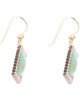 Diamond Days Blue Turquoise and Golden Earrings