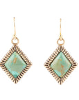 Diamond Days Blue Turquoise and Golden Earrings