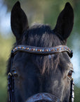 Aspen Leather Snaffle Bridle with Removable Flash
