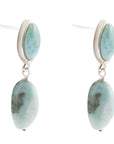 Dolce Blue Larimar and Sterling Silver Drop Earrings