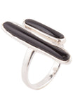 Size Adjustable Doubled Up Ring - Onyx