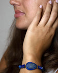 Dreamy  Blue Lapis Chunky Golden Bracelet