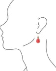 Dreamy Drop Red Howlite Earrings