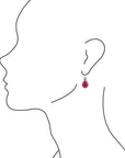 Dreamy Drop Red Onyx Earrings