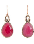 Dreamy Drop Red Onyx Earrings