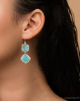 Drop Dead Gorgeous Blue Turquoise Sterling Silver Drop Earrings