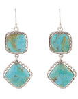 Drop Dead Gorgeous Blue Turquoise Sterling Silver Drop Earrings