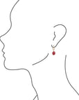 Drop Post Bordeaux Quartz Earrings