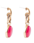 Drop Post Bordeaux Quartz Earrings