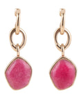 Drop Post Bordeaux Quartz Earrings