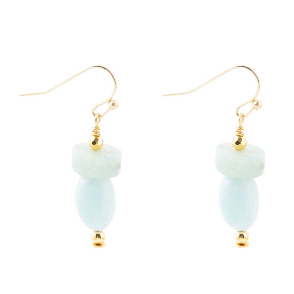 Drops of Blue Amazonite Drop Earrings