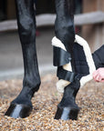 LeMieux Fleece Edged Mesh Brushing Boots Black/Natural