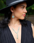 Durango Blue Turquoise and Sterling Silver Y-Necklace