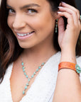 Durango Blue Turquoise and Sterling Silver Linear Post Earrings
