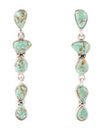 Durango Blue Turquoise and Sterling Silver Linear Post Earrings