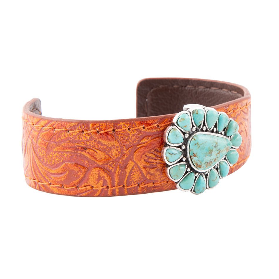 Durango Turquoise Leather Cuff Bracelet