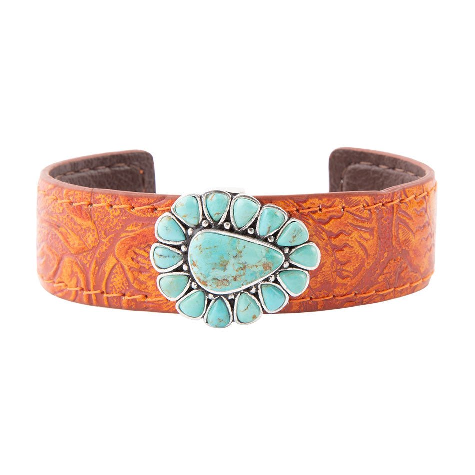 Durango Turquoise Leather Cuff Bracelet