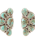 Durango Blue Turquoise Sterling Silver Clip Earrings