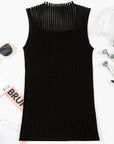 Nadia Ribbed Texture Mesh Sweater Vest