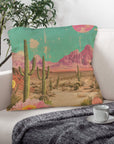 Baha Ranch Retro Pop Western Purple Mountain Desert Pillow Case Made in America