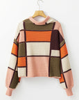 Zoey Waffle Knit Drawstring Mock Neck Sweater