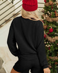 MERRY Long Sleeve Top and Shorts Set