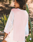 Aubree Floral Lace Crochet Patchwork Blouse