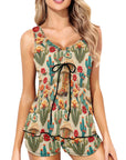 Cactus and Boots Tankini Boy Shorts Swim Set