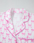 Bow Top and Shorts Pajama Set