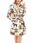 Vintage Cowboy Collage Western Women's Robe