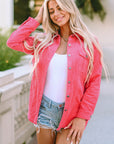 Claire Buttoned Flap Pocket Corduroy Jacket