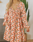 Lola Floral Bubble Sleeve Babydoll Dress