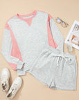 Charlie Raw Hem Pullover and Casual Shorts Set
