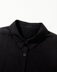 Ruffle Hem Sleeveless Buttoned Shirt