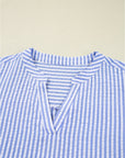 Kaia Stripe Bracelet Sleeve Tiered Dress with Pockets