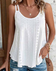 Meadow Eyelet Strappy Scoop-Neck Tank Top
