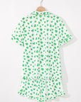Bow Top and Shorts Pajama Set